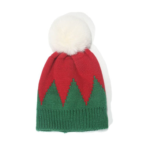 Red/Green Pom Beanie (2-4 years)