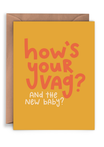 How's Your Vag? New Baby Card