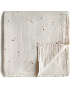 Organic Muslin Swaddle Blanket Falling Stars