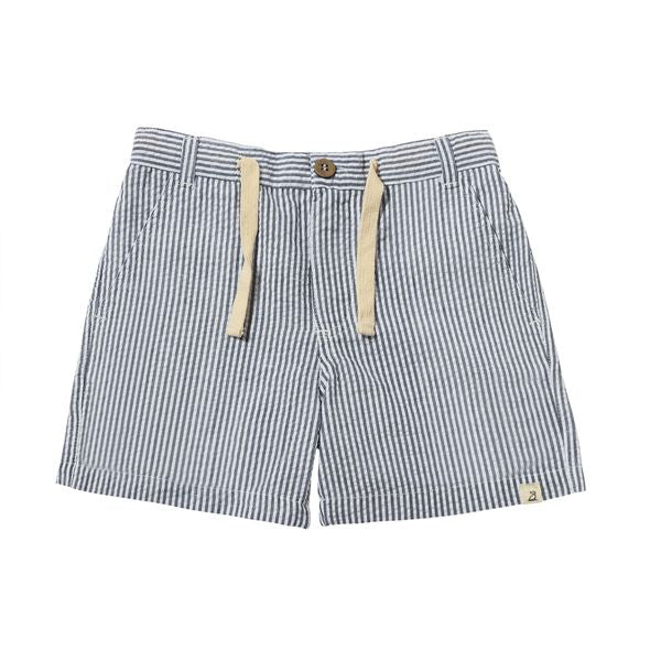 Crew Navy/White Seersucker Stripe Kid Shorts