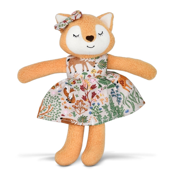 Little Fox in Woodland Print Dress