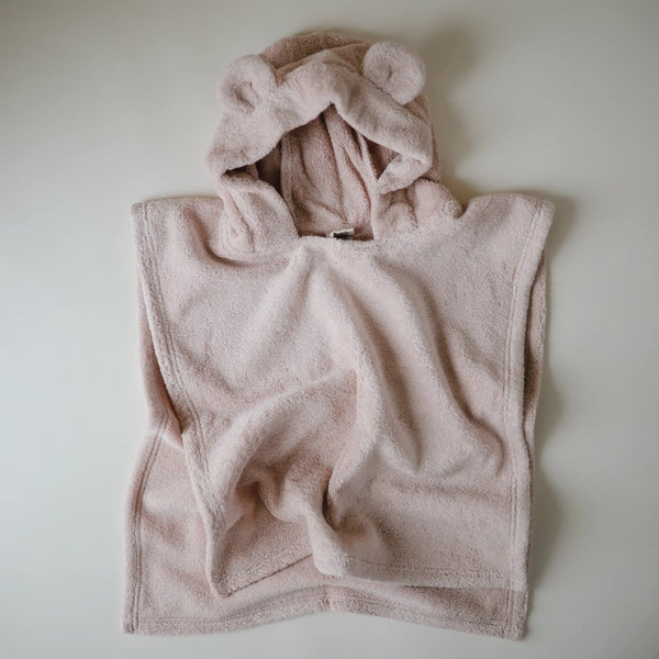 Bear Poncho Towel - Blush