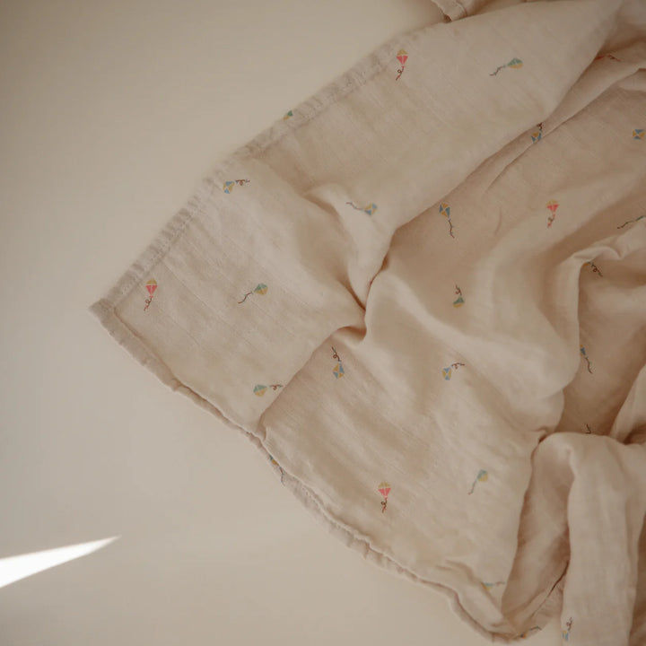 Organic Cotton Muslin Swaddle Blanket Kites