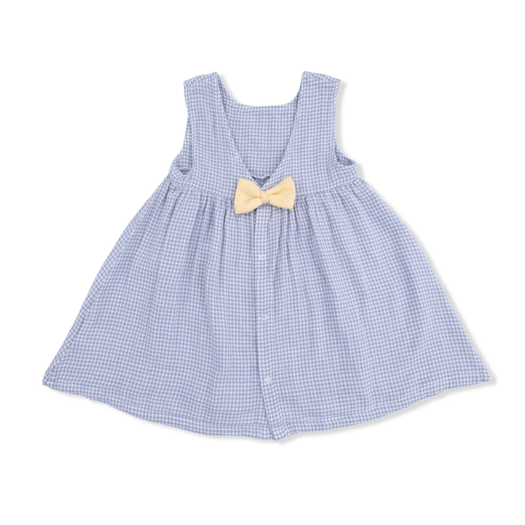 Blue Blizzard Micro Gingham Dress + Bloomer