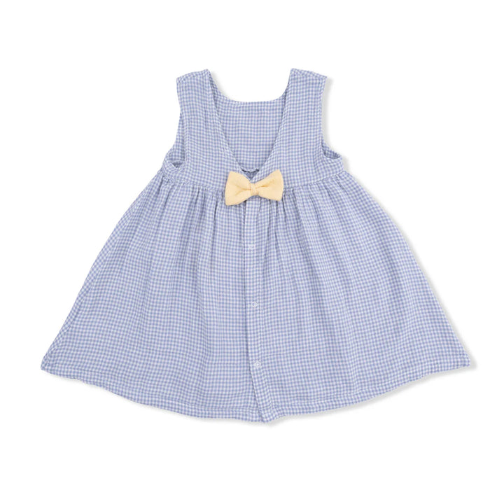 Blue Blizzard Micro Gingham Dress + Bloomer