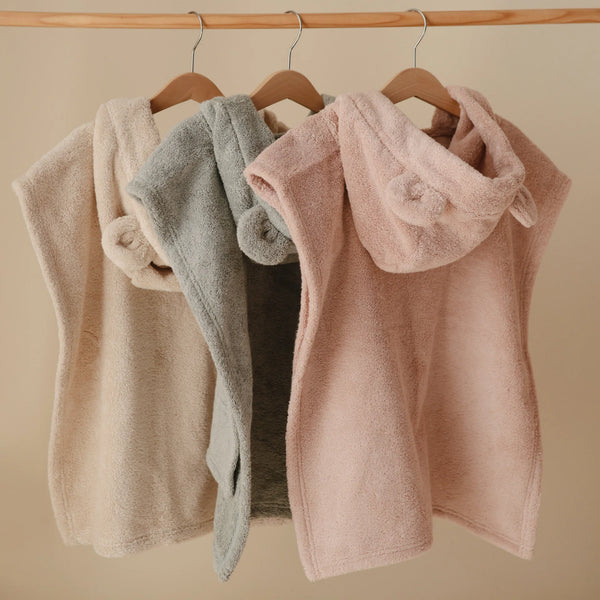 Bear Poncho Towel - Blush