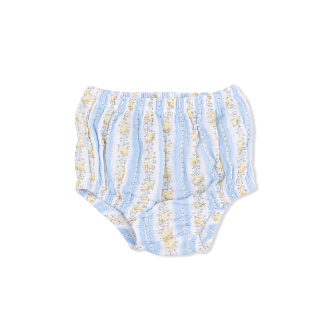 Odalys Floral Stripe Puff Sleeve Dress w/ Bloomer