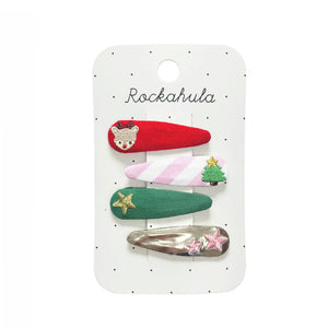 Jolly Christmas Embroidered Clip Set