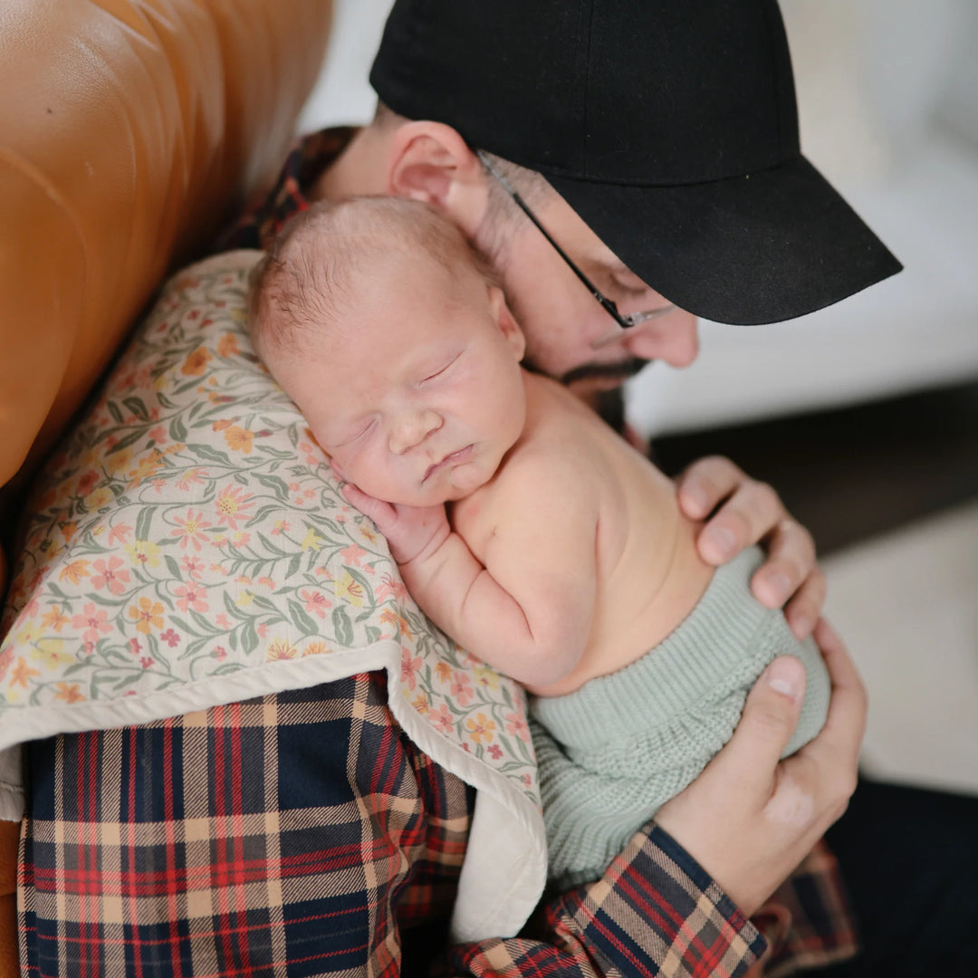 Cloud Muslin Burp Cloth 2 Pack - pastel blooms/fog