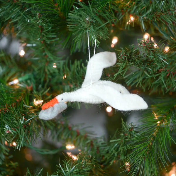 Stork Felt Ornament