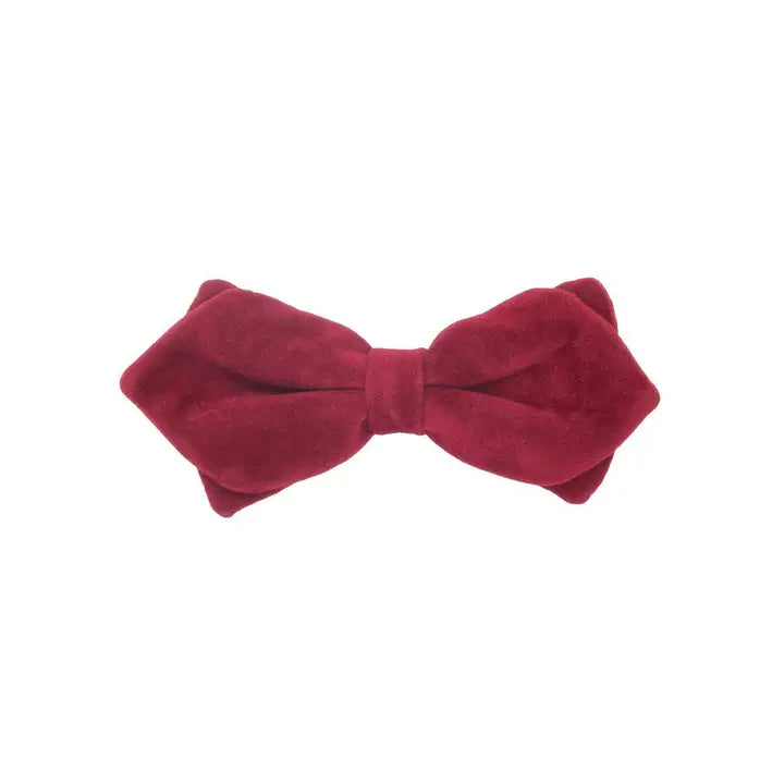 Burgundy Velvet Bow Tie