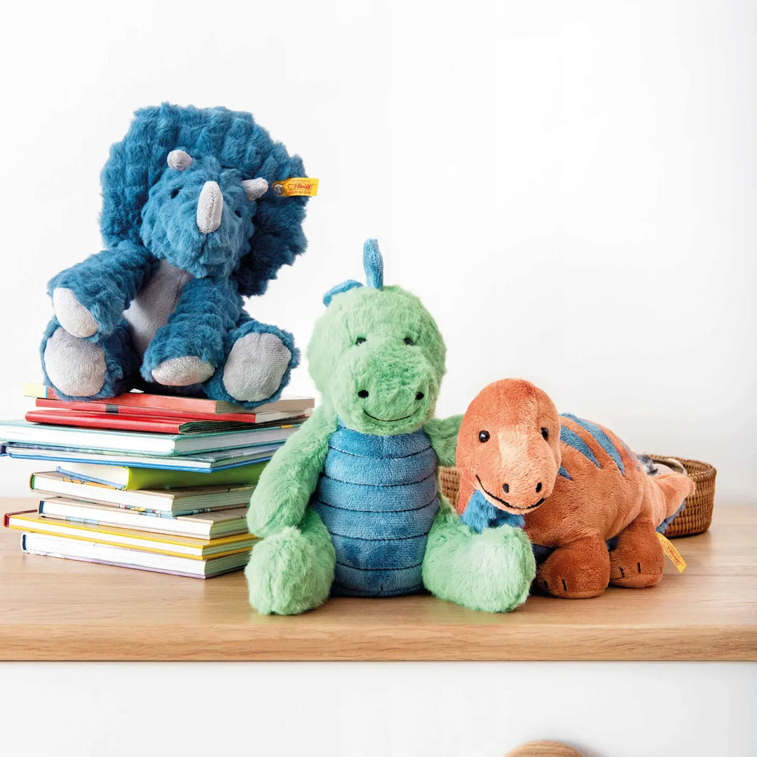 Spott Stegosaurus Blue Dinosaur Plush 11"