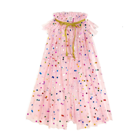 Pink Tulle Confetti Cape