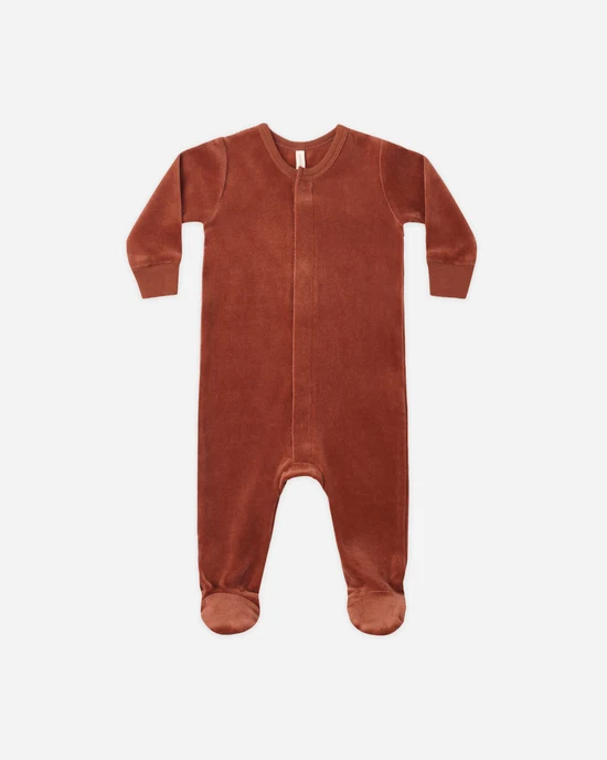 Hidden Snap Footie - Redwood