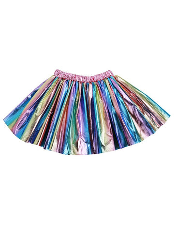 Pastel Metallic Rainbow Skirt