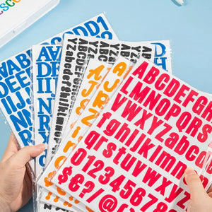 Alphabet & Number Stickers (12 sheets)