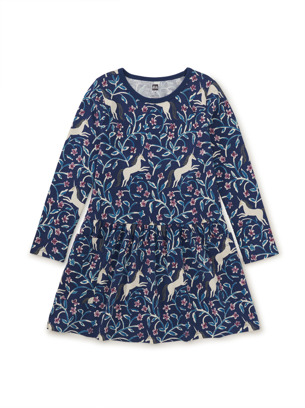 Unicorn Tile L/S Pocket Dress