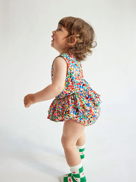 Confetti Ruffle Woven Romper