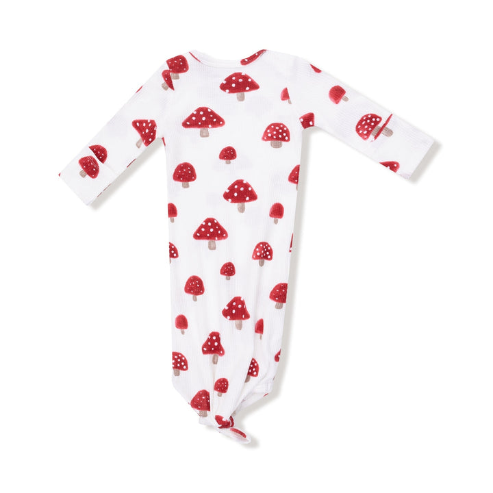 Painterly Mushrooms Knotted Gown