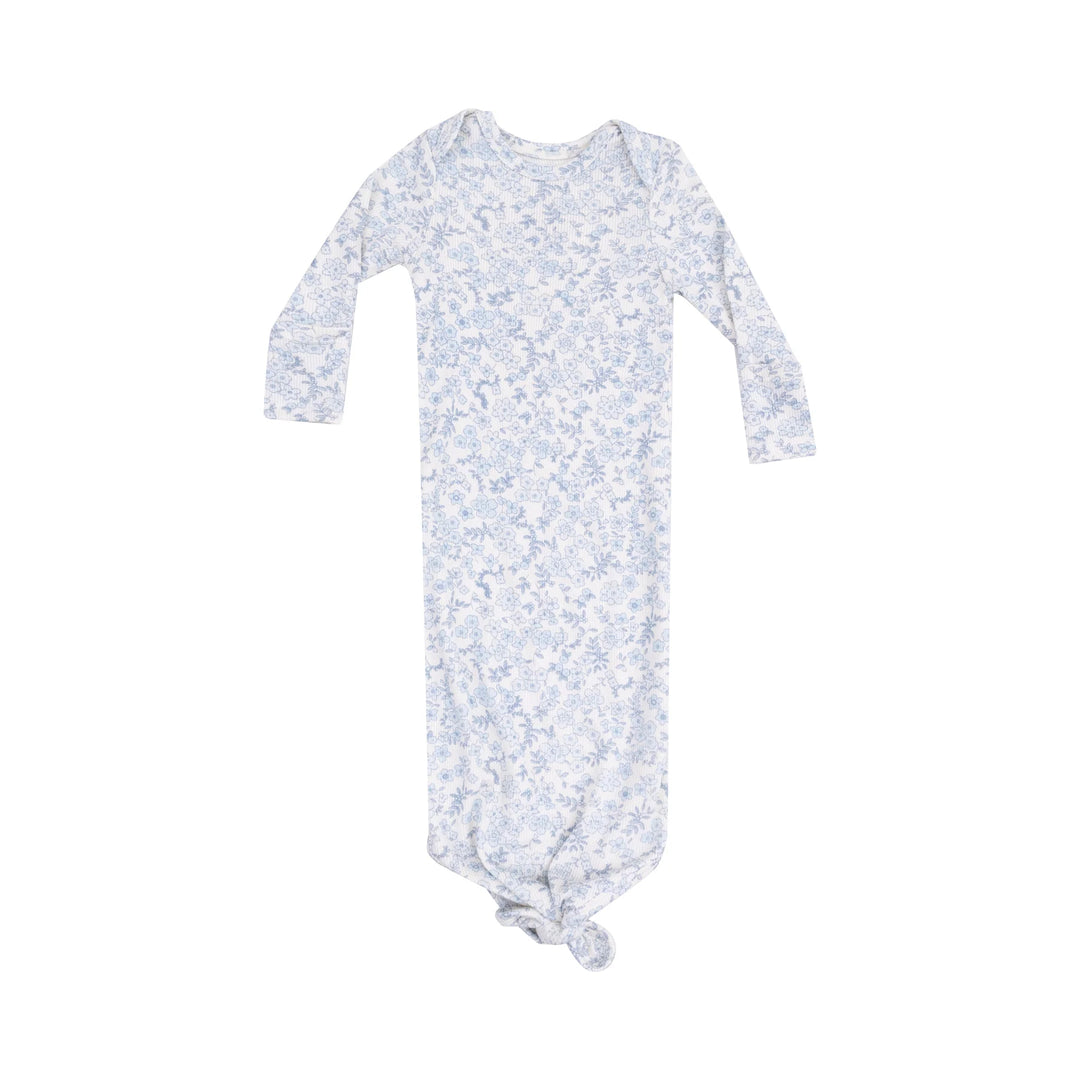 Blue Calico Knotted Gown 0-3 months