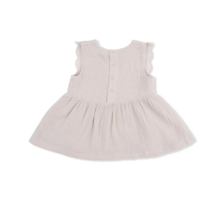 Solid Muslin French Oak Baby Doll Top + Bloomer