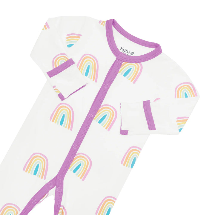 Poi Rainbow Snap Footed Romper newborn