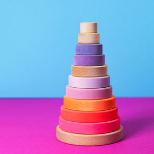 Neon Pink Wooden Large Conical Tower