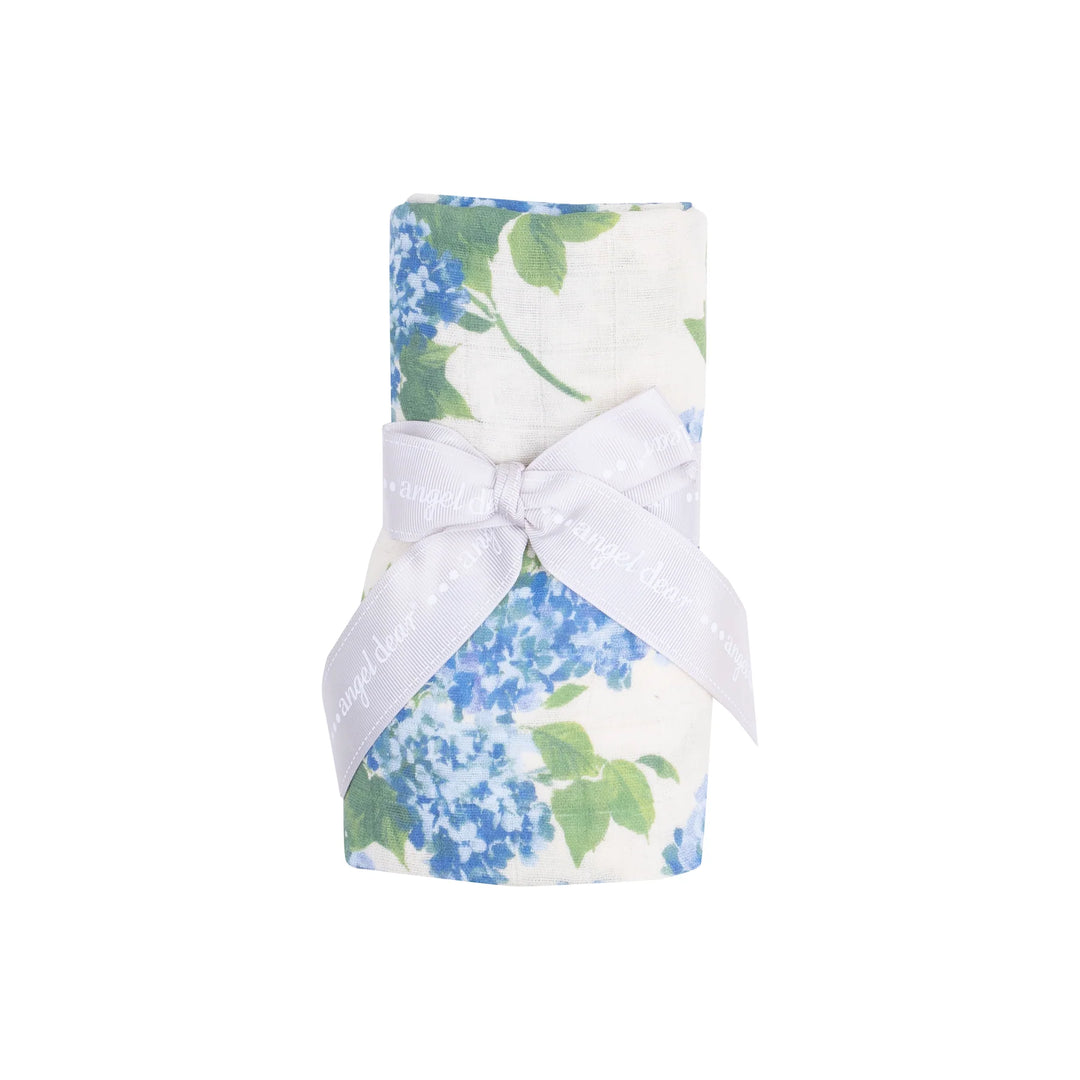 Watercolor Hydrangeas Swaddle Blanket