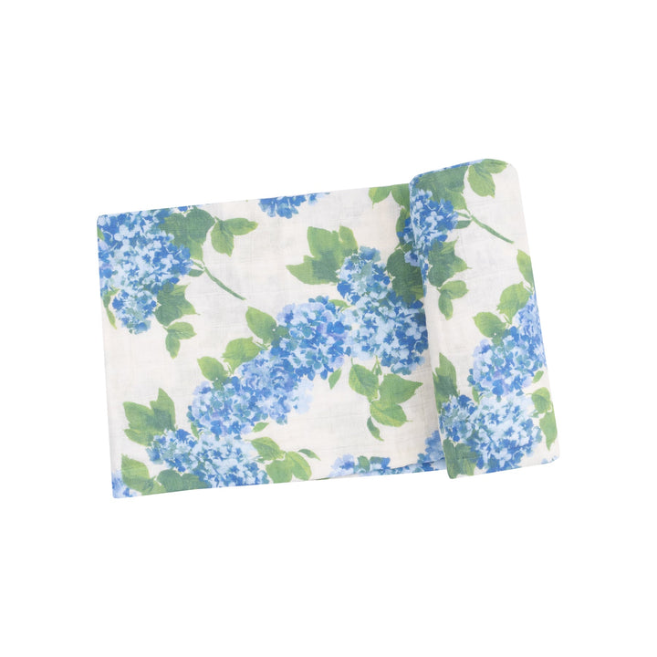 Watercolor Hydrangeas Swaddle Blanket