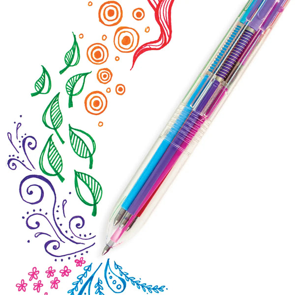 Six Click Colored Gel Pens