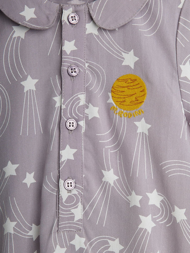 Purple Starfall AOP Woven Bodysuit