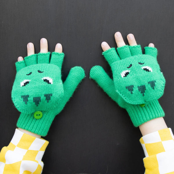 T. Rex Knitted Gloves 3-6 years