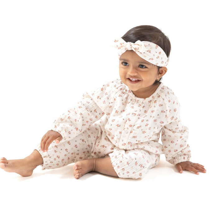 Carrie Floral Muslin Peasant Romper