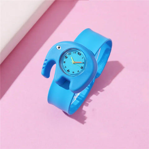 Elephant Silicone Slap Bracelet Watch