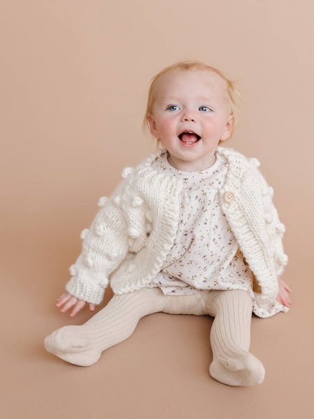 Cream Popcorn Cardigan