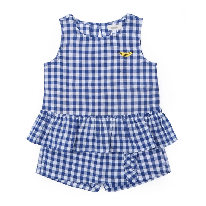 Blue Gingham 3 Piece Set