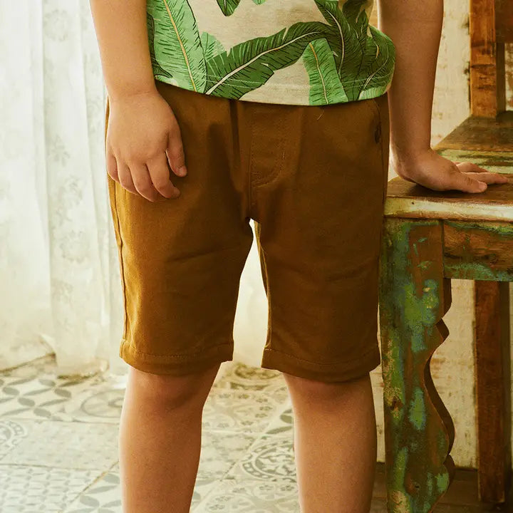 Relaxed Fit Stretchy Bermuda Shorts