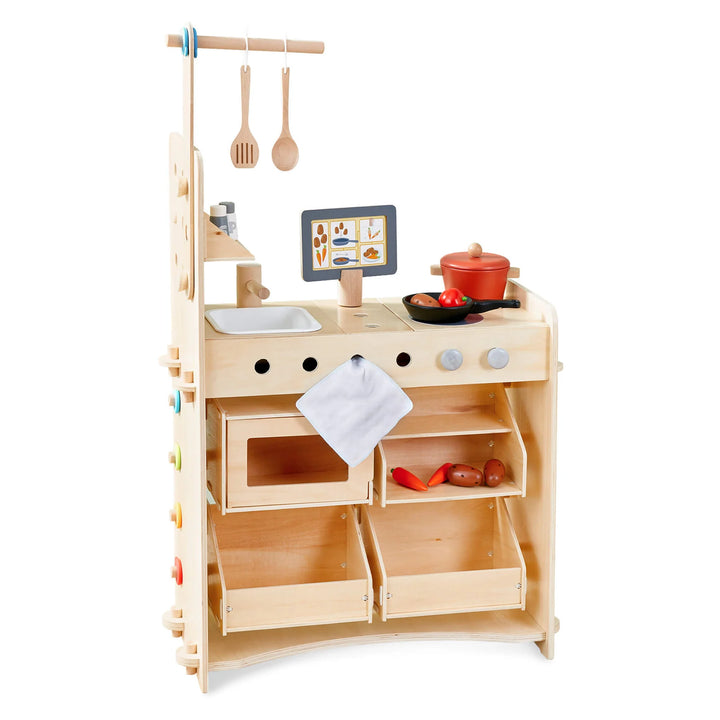3-in-1 Play Kitchen, Store, and Workshop