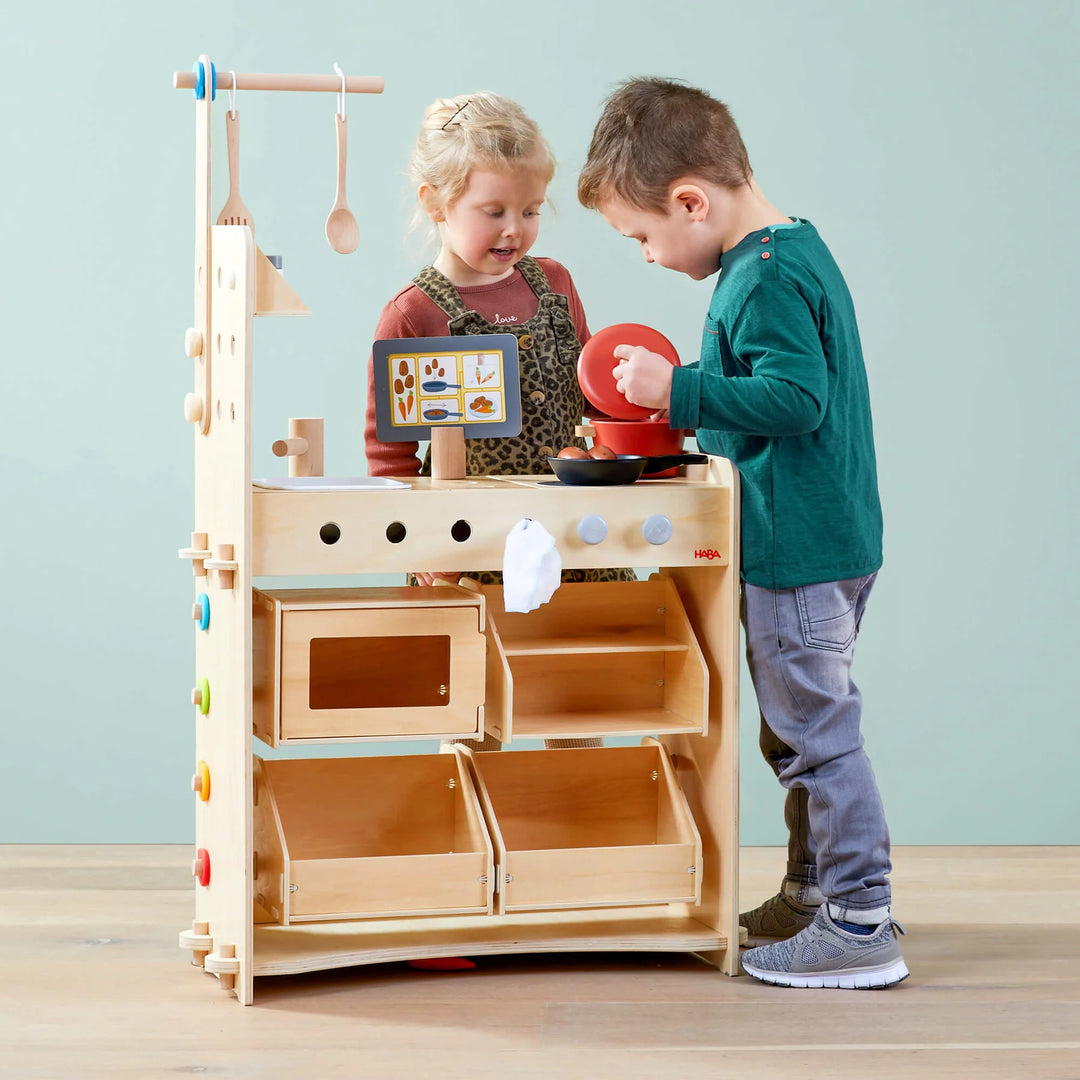 3-in-1 Play Kitchen, Store, and Workshop