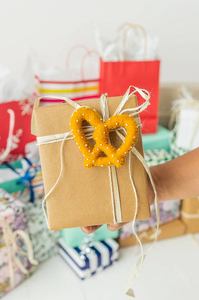 Pretzel Felt Ornament