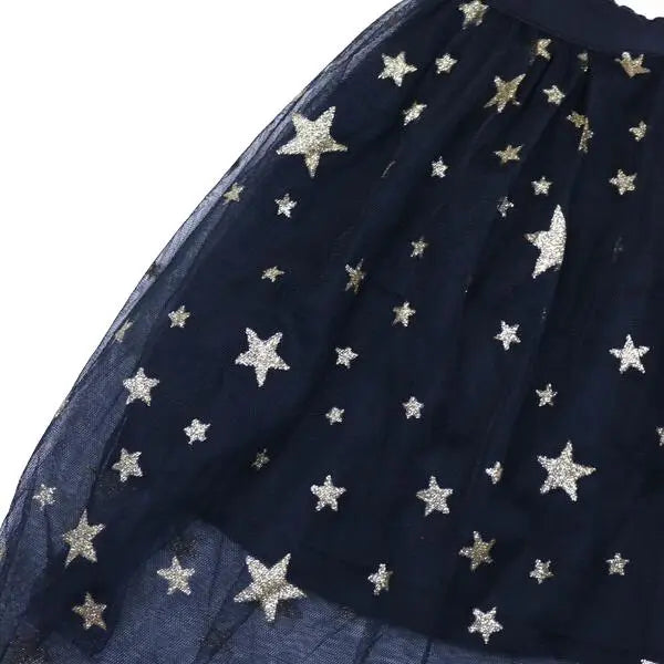 Black Gold Star Midi Skirt