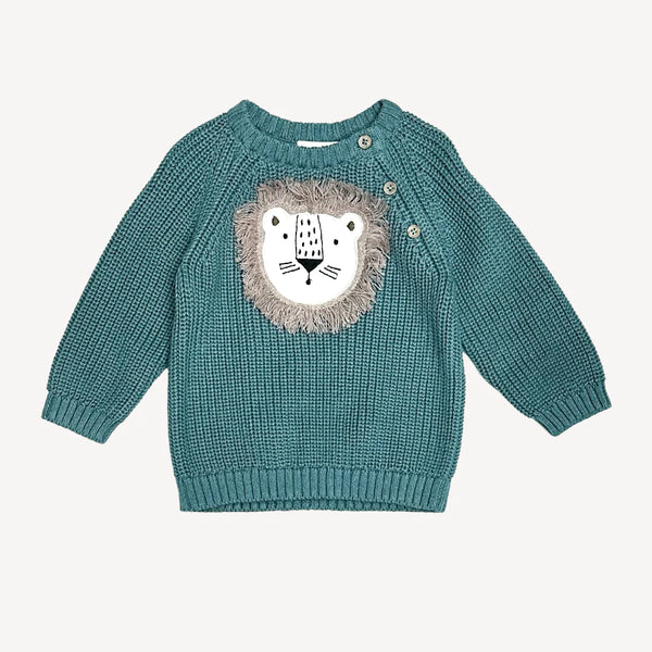 Lion Applique Knit Sweater