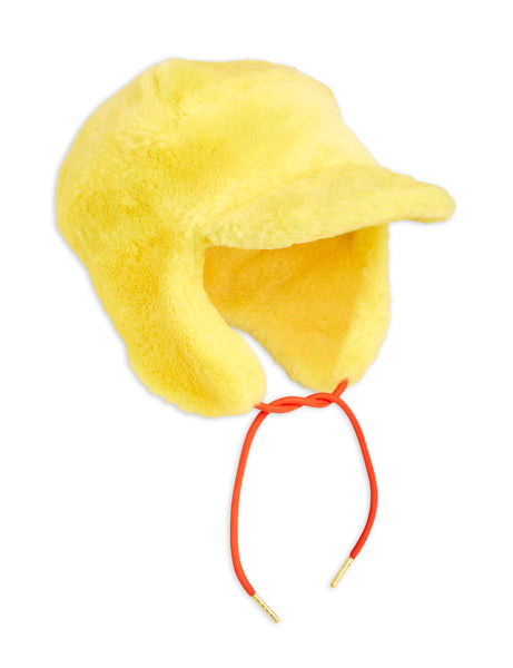 Yellow Faux Fur Cap