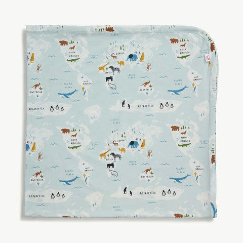 Sea the World Modal Swaddle Blanket