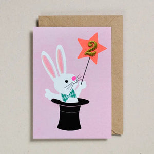 Magic Rabbit Confetti Pets Birthday Card- Age 2