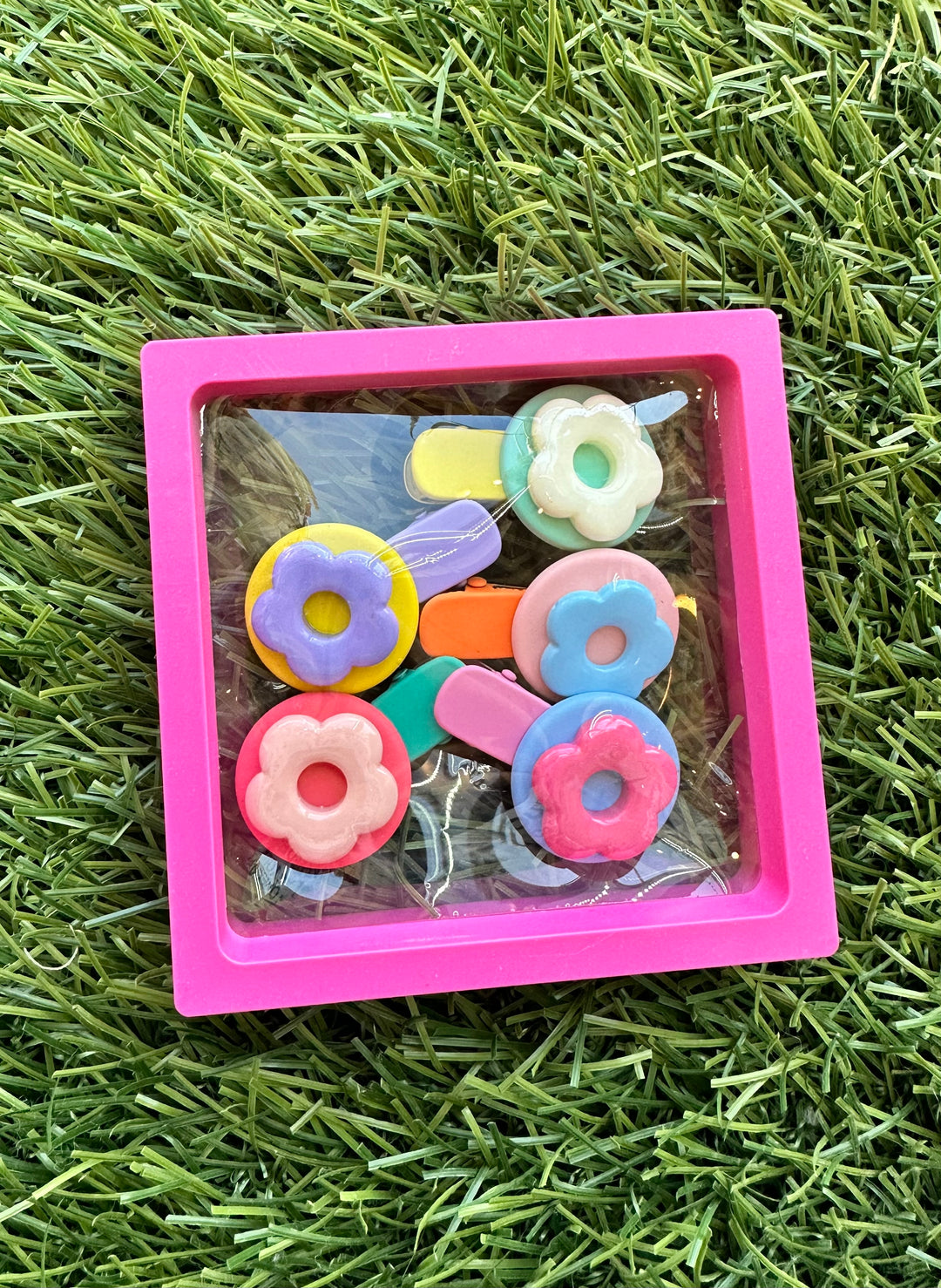 Circle Flowers Hair Clips S/5