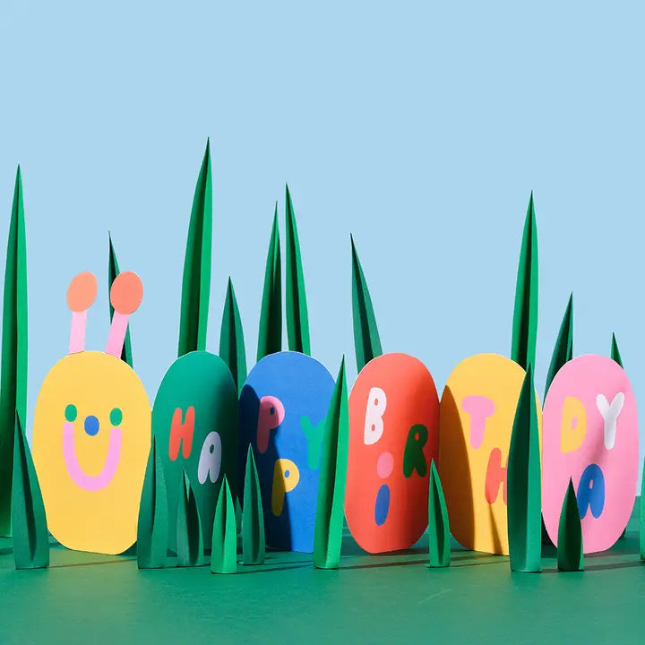 Caterpillar Fold Out Birthday Card