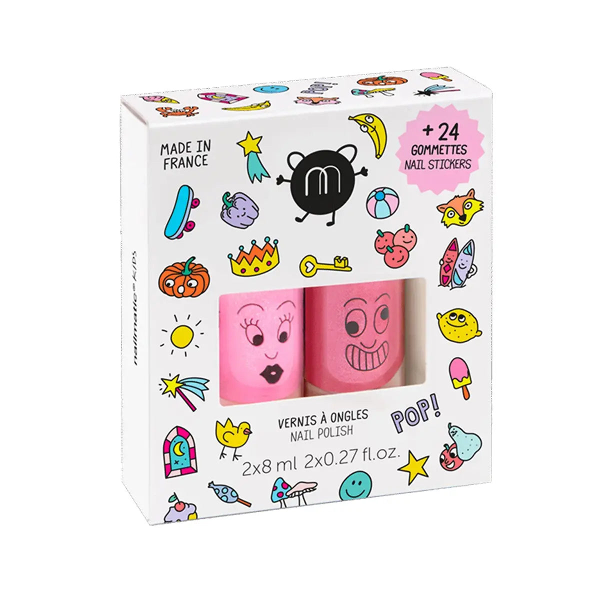 Pop Nail Polish + Nail Sticker Set