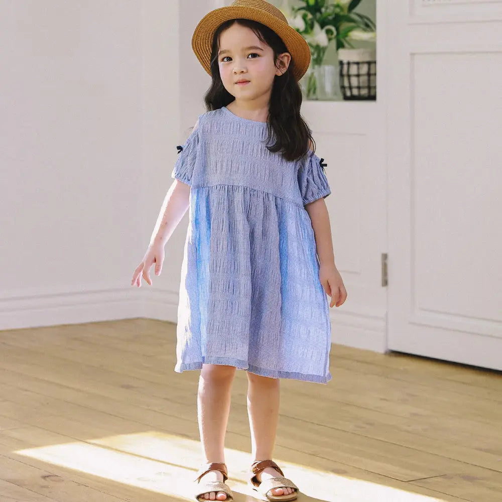 Lemi Cut-Out Shoulder Gingham Dress