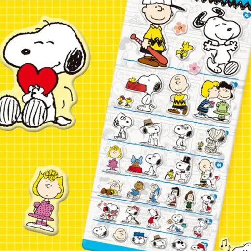 Peanuts Snoopy Jelly Stickers - Yellow